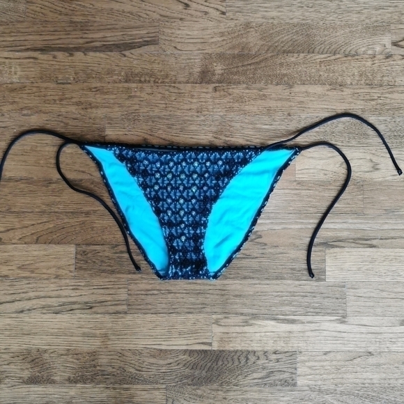 VICTORIA'S Secret Bikini Bottom Bead Sequin Lace Medium - Picture 1 of 5